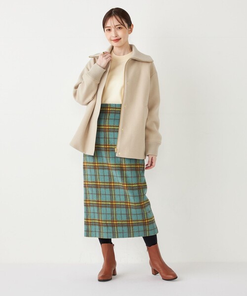 SHIPS Colors(シップス カラーズ)の「SHIPS Colors: 起毛 チェック タイトスカート(スカート・レディース・オレンジ/グリーン/ブラック・SMALL/MEDIUM)」の11枚目の写真