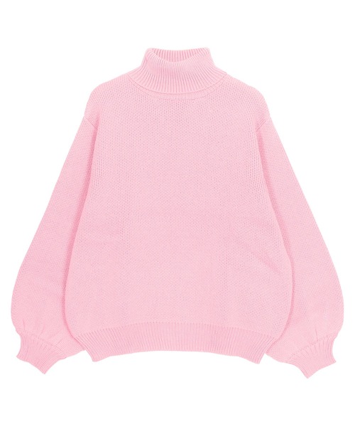 PUNYUS（プニュズ）の「タートルネックオーバーニット（ニット/セーター・レディース・杢グレー/ブラック/イエロー/ピンク・3/4）」の21枚目の写真