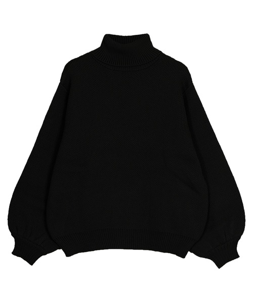 PUNYUS（プニュズ）の「タートルネックオーバーニット（ニット/セーター・レディース・杢グレー/ブラック/イエロー/ピンク・3/4）」の22枚目の写真