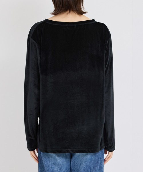 ROPE'（ロペ）の「シアーベロアクルーネックロングスリーブ（Tシャツ/カットソー・レディース・ライトグリーン/ブラック/グレー・FREE）」の19枚目の写真