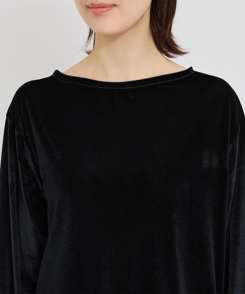 ROPE'（ロペ）の「シアーベロアクルーネックロングスリーブ（Tシャツ/カットソー・レディース・ライトグリーン/ブラック/グレー・FREE）」の18枚目の写真