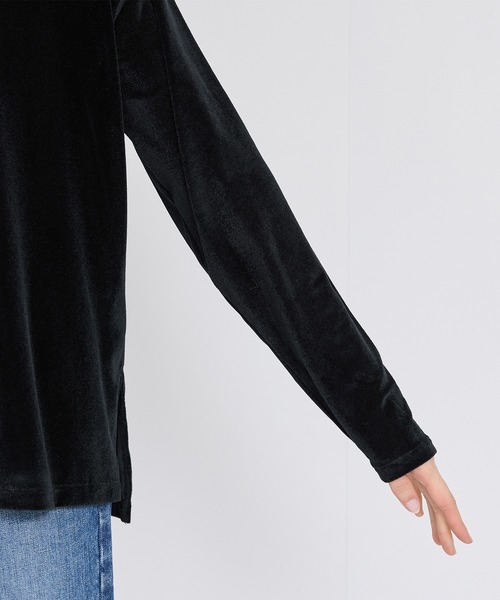 ROPE'（ロペ）の「シアーベロアクルーネックロングスリーブ（Tシャツ/カットソー・レディース・ライトグリーン/ブラック/グレー・FREE）」の17枚目の写真