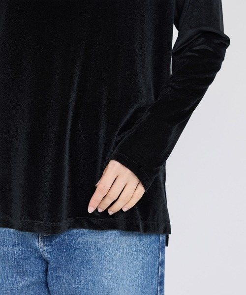 ROPE'（ロペ）の「シアーベロアクルーネックロングスリーブ（Tシャツ/カットソー・レディース・ライトグリーン/ブラック/グレー・FREE）」の16枚目の写真