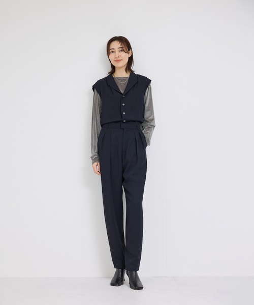 ROPE'（ロペ）の「シアーベロアクルーネックロングスリーブ（Tシャツ/カットソー・レディース・ライトグリーン/ブラック/グレー・FREE）」の6枚目の写真