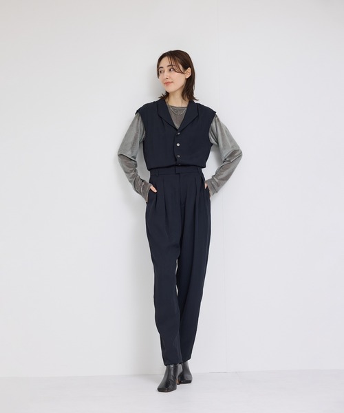 ROPE'（ロペ）の「シアーベロアクルーネックロングスリーブ（Tシャツ/カットソー・レディース・ライトグリーン/ブラック/グレー・FREE）」の5枚目の写真