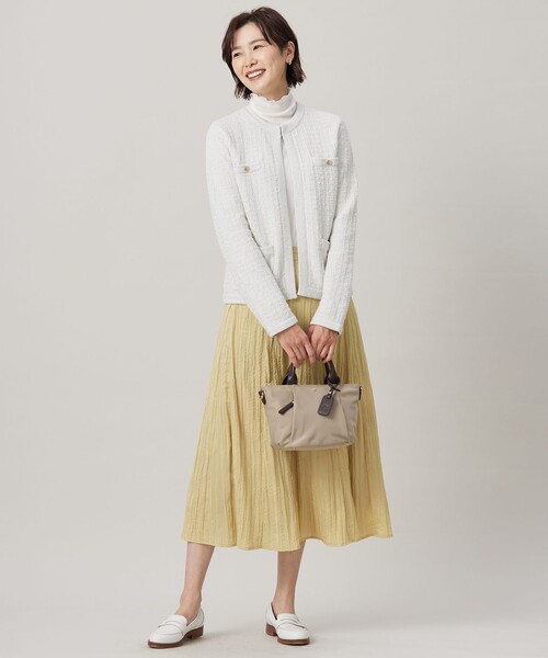 J.PRESS Ladies(J.プレス レディス)の「【洗える】リンクルリッド フレアー スカート(スカート・レディース・イエロー系/アイボリー系/ネイビー系・XXS/XS/S)」の17枚目の写真