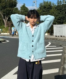 skoool（スクール）の「シャギーニットカーディガン／起毛素材 × ルーズシルエット（カーディガン/ボレロ）」