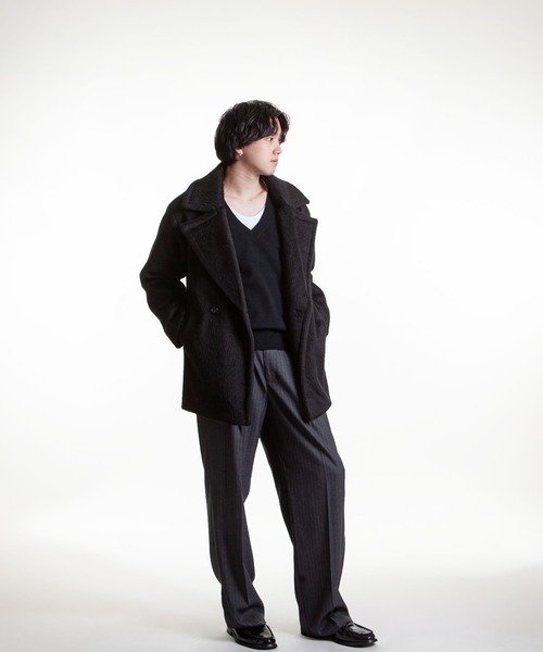 ZIP FIVE -White Line-(ジップファイブホワイトライン)の「【White Line】 リラックスフィット ハイゲージ Vネック ニット(ニット/セーター・メンズ・オフホワイト/ブラック/チャコール・MEDIUM/LARGE/X-LARGE)」の22枚目の写真
