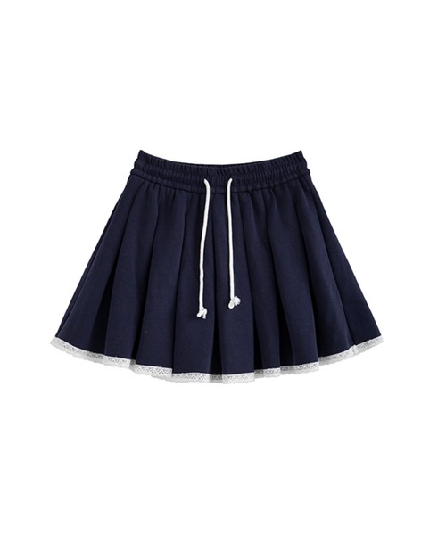 ALLuRing ChaRm（アリュリングチャーム）の「Ruffle Mini Sweat Skirt / フリルミニスウェットスカート インナーパンツ付（スカート・レディース・グレー/ネイビー・FREE）」の2枚目の写真
