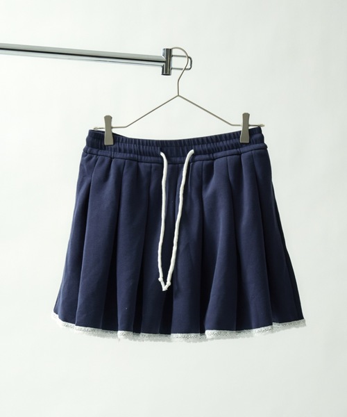ALLuRing ChaRm（アリュリングチャーム）の「Ruffle Mini Sweat Skirt / フリルミニスウェットスカート インナーパンツ付（スカート・レディース・グレー/ネイビー・FREE）」の4枚目の写真