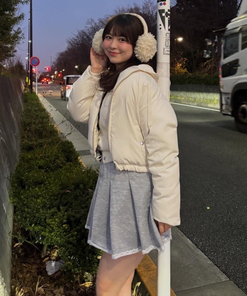 ALLuRing ChaRm(アリュリングチャーム)の「Ruffle Mini Sweat Skirt / フリルミニスウェットスカート インナーパンツ付(スカート・レディース・グレー/ネイビー・FREE)」の22枚目の写真