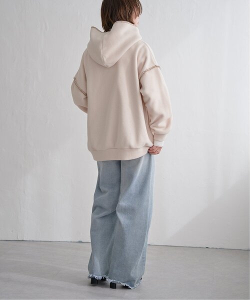 notch.(ノッチ)の「フリースパーカー(パーカー・レディース・オフホワイト/グレー/ブラック・M)」の8枚目の写真