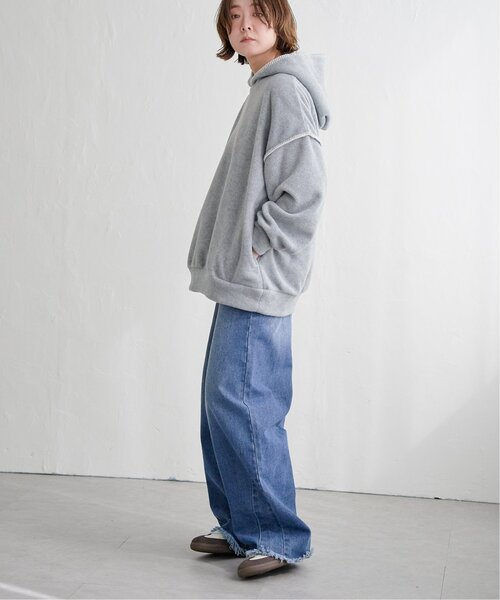 notch.(ノッチ)の「フリースパーカー(パーカー・レディース・オフホワイト/グレー/ブラック・M)」の12枚目の写真