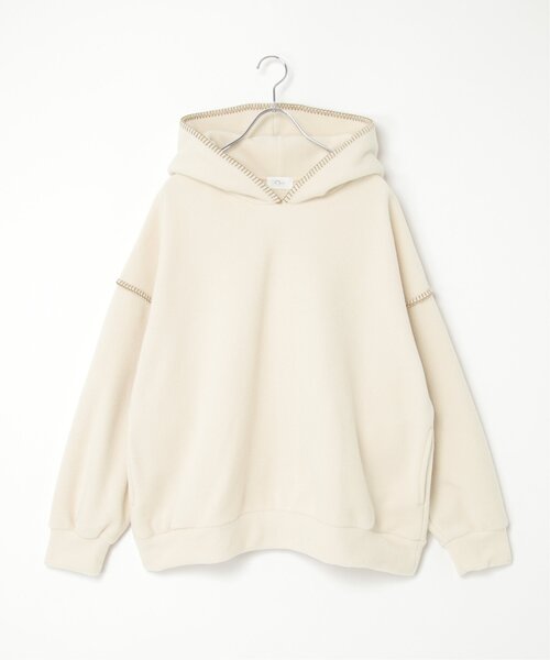 notch.(ノッチ)の「フリースパーカー(パーカー・レディース・オフホワイト/グレー/ブラック・M)」の22枚目の写真