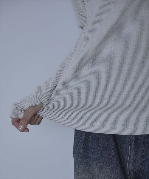 miette(ミエット)の「ヘンリーネックリブトップス(Tシャツ/カットソー・レディース・グレー/ホワイト/ブラック・FREE)」の11枚目の写真