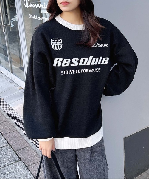 INGNI(イング)の「配色ゲームロゴジャガードニット(ニット/セーター・レディース・ブラック×ホワイト/グレー系その他3/ホワイト×ブラック・M)」の13枚目の写真