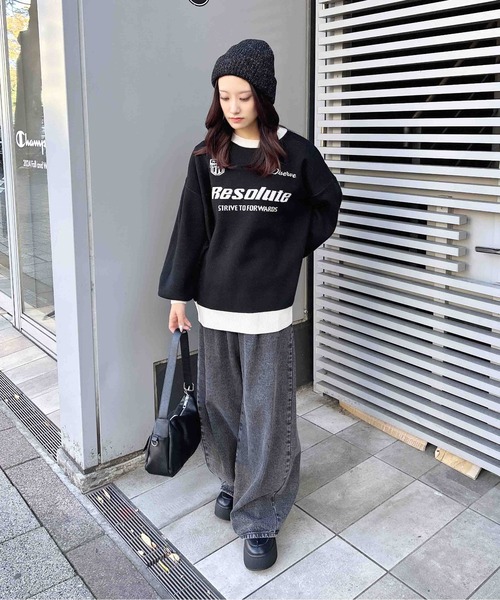 INGNI(イング)の「配色ゲームロゴジャガードニット(ニット/セーター・レディース・ブラック×ホワイト/グレー系その他3/ホワイト×ブラック・M)」の18枚目の写真