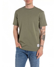 REPLAY | PIECE DYED HEAVY COTTON JERSEY Tシャツ(Tシャツ/カットソー)