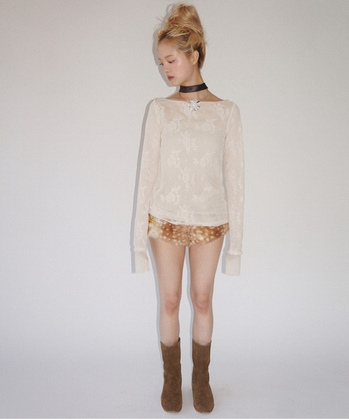 musubore(ムスボレ)の「【 select 】flower charm wire choker / フラワーチョーカー(チョーカー・レディース・シルバー・FREE)」の12枚目の写真