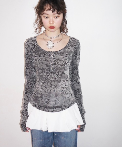 musubore（ムスボレ）の「【 select 】flower charm wire choker / フラワーチョーカー（チョーカー・レディース・シルバー・FREE）」の14枚目の写真