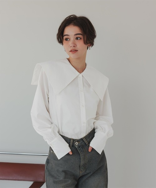 セール】スクエアセーラーカラーブラウス（シャツ/ブラウス