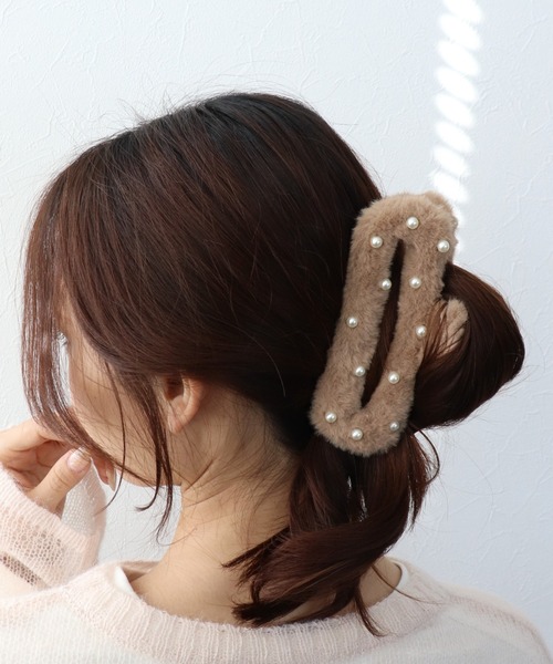 モコモコパールドットバンス（バレッタ/ヘアクリップ）｜Three Four