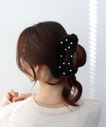 Three Four Time（スリーフォータイム）の「モコモコパールドットバンス（バレッタ/ヘアクリップ）」