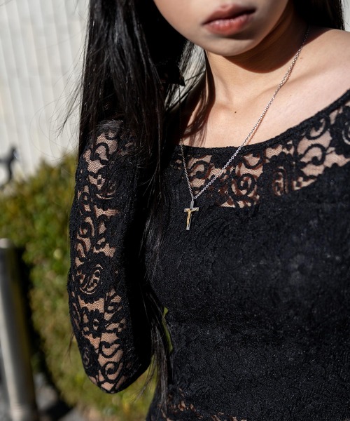 Subciety(サブサエティ)の「Paisley lace top【WOMEN】(Tシャツ/カットソー・レディース・ブラック/ホワイト・FREE)」の11枚目の写真