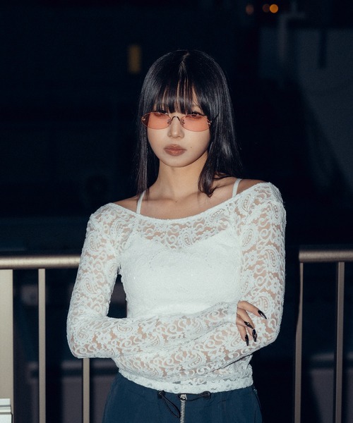Subciety(サブサエティ)の「Paisley lace top【WOMEN】(Tシャツ/カットソー・レディース・ブラック/ホワイト・FREE)」の8枚目の写真