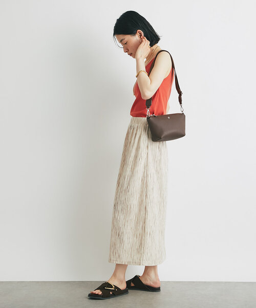 un dix cors（アンディコール）の「ストレッチリブプリントスカート（スカート・レディース・アイボリー/ブラック・FREE）」の9枚目の写真