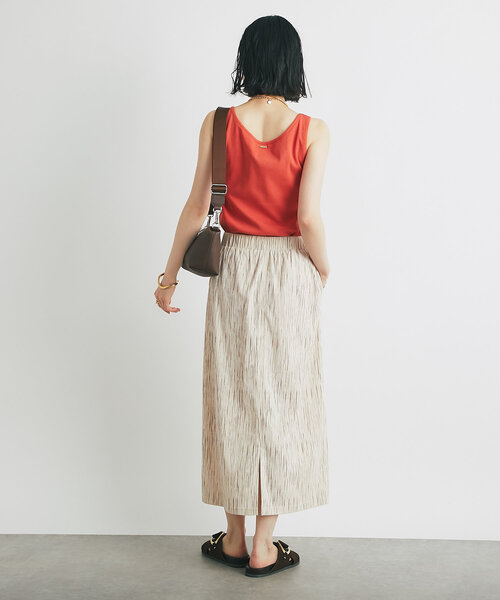 un dix cors（アンディコール）の「ストレッチリブプリントスカート（スカート・レディース・アイボリー/ブラック・FREE）」の10枚目の写真