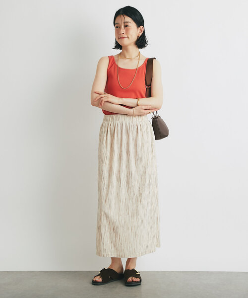 un dix cors（アンディコール）の「ストレッチリブプリントスカート（スカート・レディース・アイボリー/ブラック・FREE）」の11枚目の写真