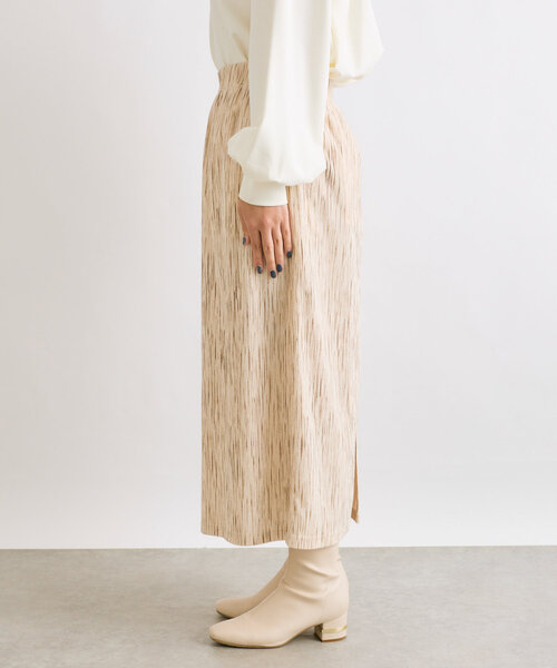 un dix cors（アンディコール）の「ストレッチリブプリントスカート（スカート・レディース・アイボリー/ブラック・FREE）」の13枚目の写真