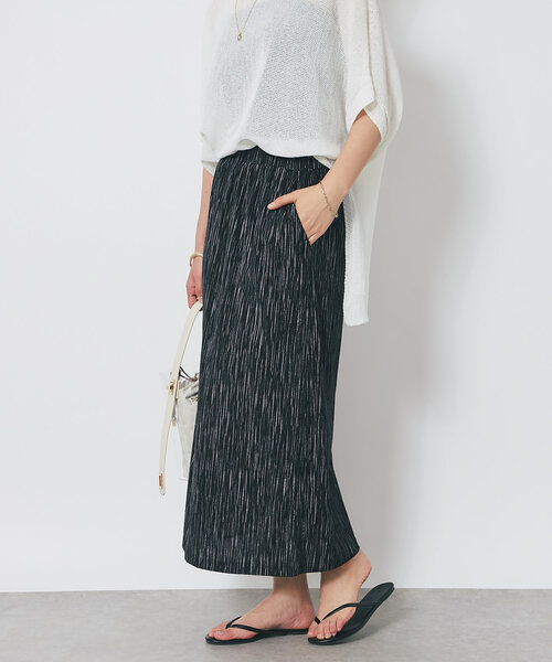 un dix cors（アンディコール）の「ストレッチリブプリントスカート（スカート・レディース・アイボリー/ブラック・FREE）」の21枚目の写真