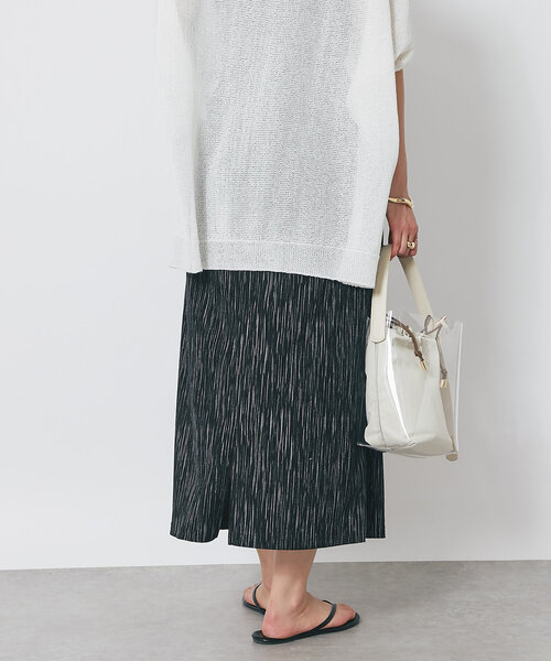 un dix cors（アンディコール）の「ストレッチリブプリントスカート（スカート・レディース・アイボリー/ブラック・FREE）」の22枚目の写真