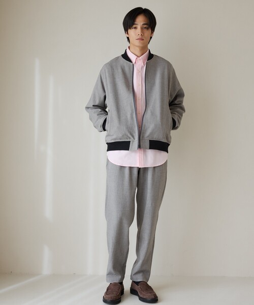 THE SHOP TK （ザ ショップ ティーケー ）の「◆【CAVIAN/キャビアン】リサイクルシャークスキンジップブルゾン セットアップ可（ブルゾン・メンズ・チャコールグレー/ネイビー/ライトグレー・04/03/02）」の6枚目の写真