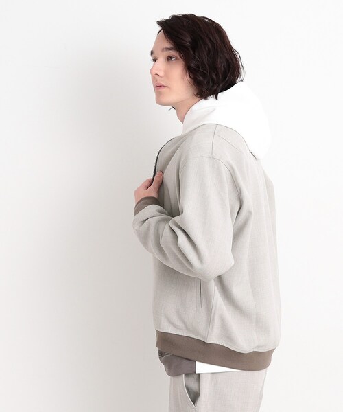 THE SHOP TK （ザ ショップ ティーケー ）の「◆【CAVIAN/キャビアン】リサイクルシャークスキンジップブルゾン セットアップ可（ブルゾン・メンズ・チャコールグレー/ネイビー/ライトグレー・04/03/02）」の9枚目の写真