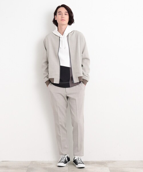 THE SHOP TK （ザ ショップ ティーケー ）の「◆【CAVIAN/キャビアン】リサイクルシャークスキンジップブルゾン セットアップ可（ブルゾン・メンズ・チャコールグレー/ネイビー/ライトグレー・04/03/02）」の11枚目の写真
