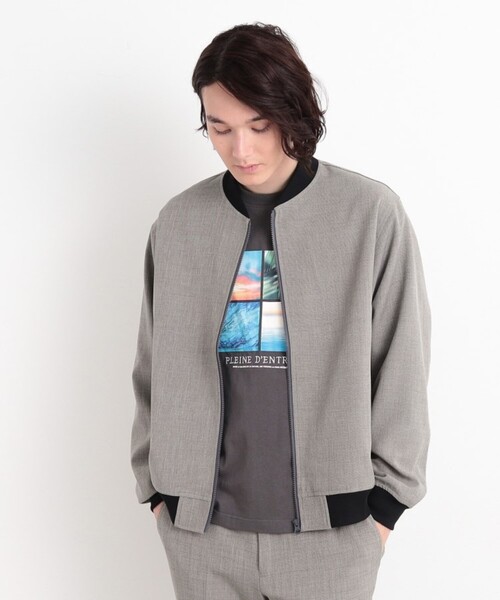 THE SHOP TK （ザ ショップ ティーケー ）の「◆【CAVIAN/キャビアン】リサイクルシャークスキンジップブルゾン セットアップ可（ブルゾン・メンズ・チャコールグレー/ネイビー/ライトグレー・04/03/02）」の13枚目の写真