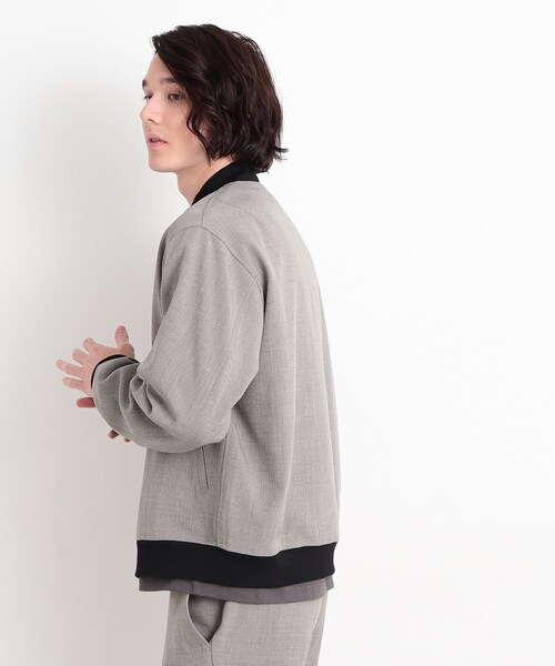 THE SHOP TK （ザ ショップ ティーケー ）の「◆【CAVIAN/キャビアン】リサイクルシャークスキンジップブルゾン セットアップ可（ブルゾン・メンズ・チャコールグレー/ネイビー/ライトグレー・04/03/02）」の14枚目の写真