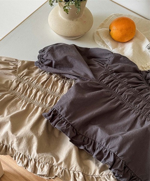 aimoha(アイモハ)の「【aimoha-KIDS-】ブラウス(シャツ/ブラウス・キッズ・ダークグレー/ベージュ・80/90/100/110/120/130)」の18枚目の写真