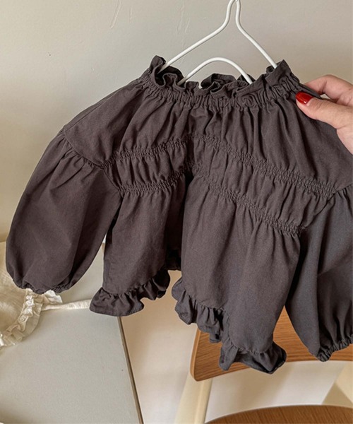 aimoha(アイモハ)の「【aimoha-KIDS-】ブラウス(シャツ/ブラウス・キッズ・ダークグレー/ベージュ・80/90/100/110/120/130)」の22枚目の写真