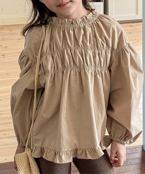 aimoha(アイモハ)の「【aimoha-KIDS-】ブラウス(シャツ/ブラウス・キッズ・ダークグレー/ベージュ・80/90/100/110/120/130)」の11枚目の写真