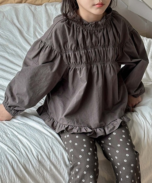 aimoha(アイモハ)の「【aimoha-KIDS-】ブラウス(シャツ/ブラウス・キッズ・ダークグレー/ベージュ・80/90/100/110/120/130)」の9枚目の写真