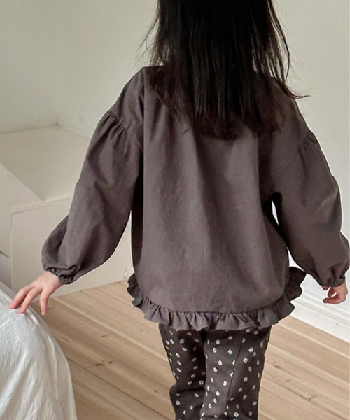 aimoha(アイモハ)の「【aimoha-KIDS-】ブラウス(シャツ/ブラウス・キッズ・ダークグレー/ベージュ・80/90/100/110/120/130)」の6枚目の写真