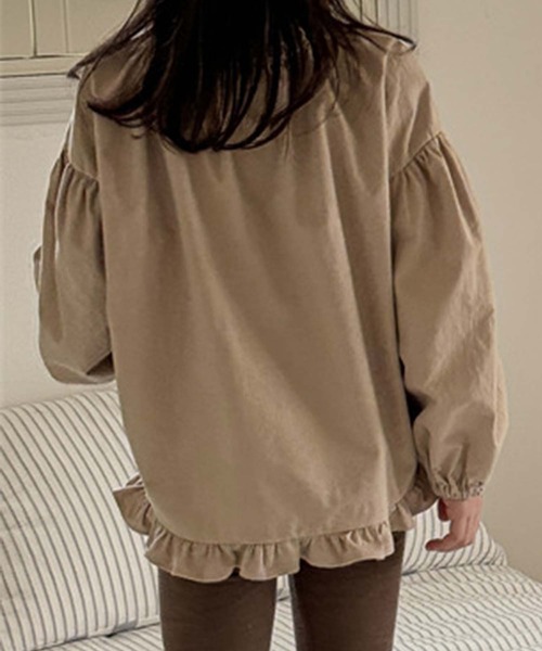 aimoha(アイモハ)の「【aimoha-KIDS-】ブラウス(シャツ/ブラウス・キッズ・ダークグレー/ベージュ・80/90/100/110/120/130)」の12枚目の写真