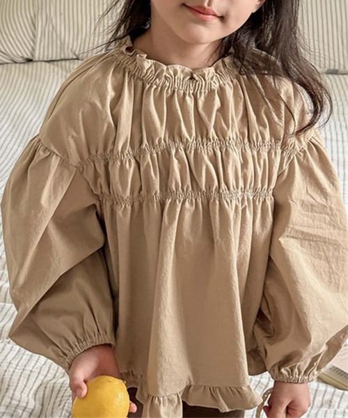 aimoha(アイモハ)の「【aimoha-KIDS-】ブラウス(シャツ/ブラウス・キッズ・ダークグレー/ベージュ・80/90/100/110/120/130)」の15枚目の写真