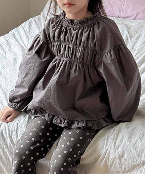 aimoha(アイモハ)の「【aimoha-KIDS-】ブラウス(シャツ/ブラウス・キッズ・ダークグレー/ベージュ・80/90/100/110/120/130)」の8枚目の写真