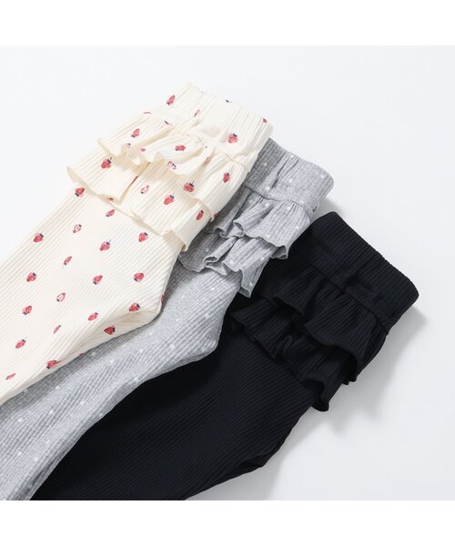 apres les cours（アプレレクール）の「後ろフリルレギンス/7days Style pants（レギンス/スパッツ・キッズ・グレー/アイボリー/ブラック・80/130/90/100/110/120）」の7枚目の写真
