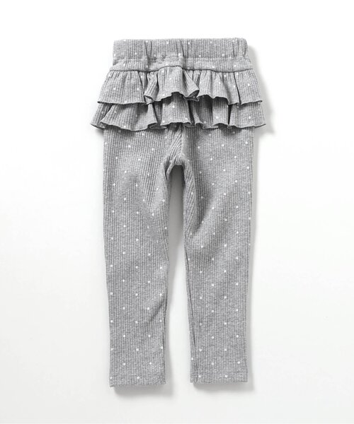 apres les cours（アプレレクール）の「後ろフリルレギンス/7days Style pants（レギンス/スパッツ・キッズ・グレー/アイボリー/ブラック・80/130/90/100/110/120）」の12枚目の写真